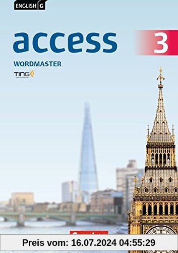 English G Access - Allgemeine Ausgabe: Band 3: 7. Schuljahr - Wordmaster mit Lösungen: TING-fähiges Vokabelübungsheft